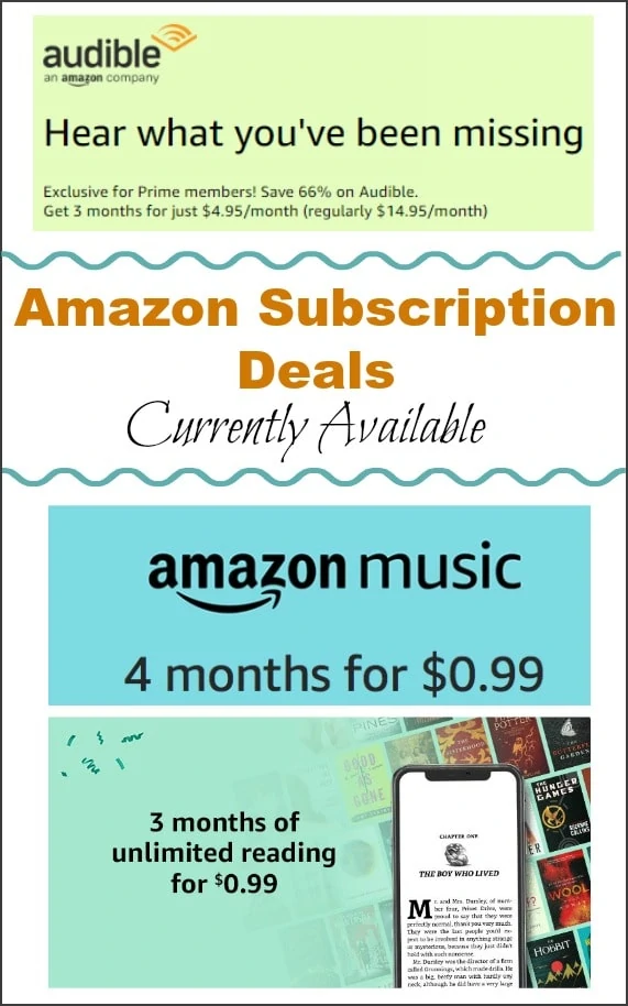 Amazon Subscriptions Deals (Services Like Prime, Music, audible, HBO & More)!!