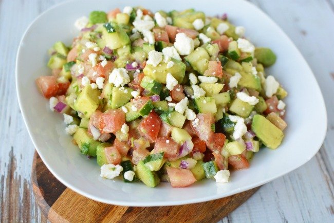 avocado tomato cucumber salad