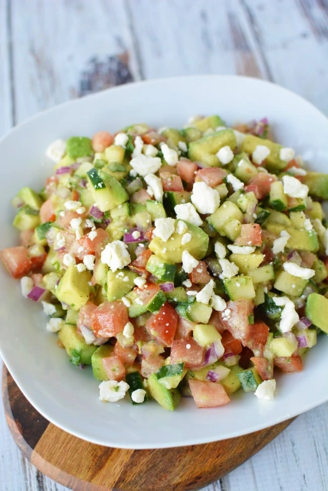 tomato avocado cucumber salad