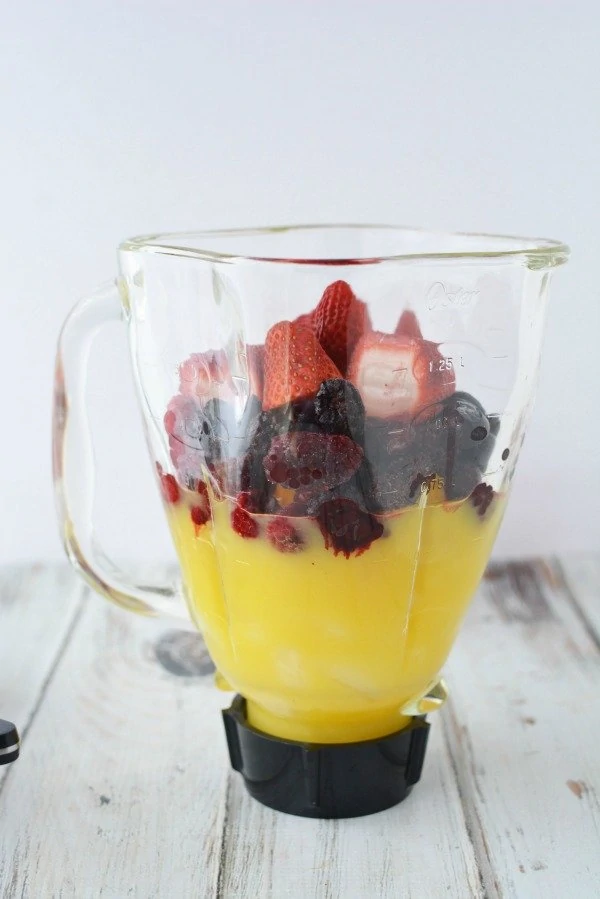 Berry Pineapple Smoothie in Blender