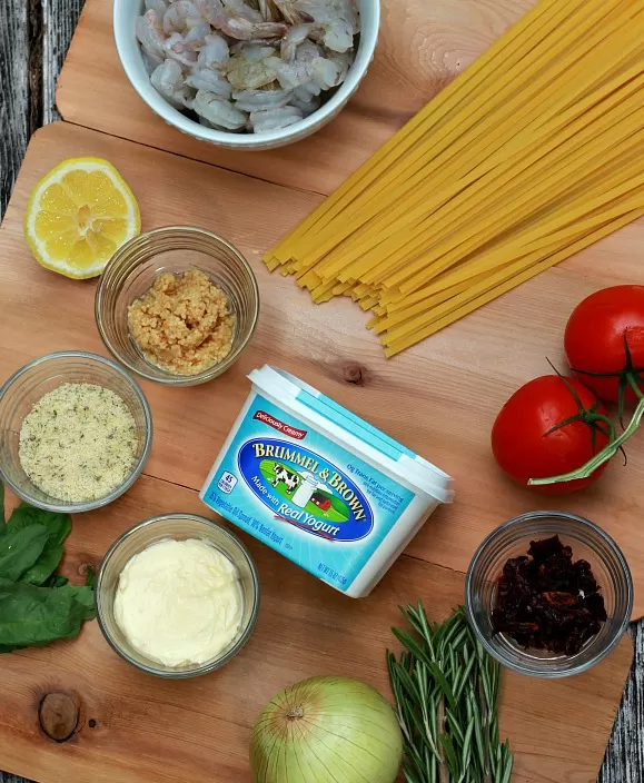 Ingredients for Tuscan Shrimp Scampi