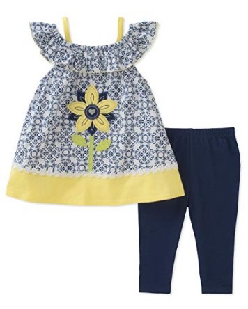 Kids Headquarters Girls Tunic Set-Capsleeves