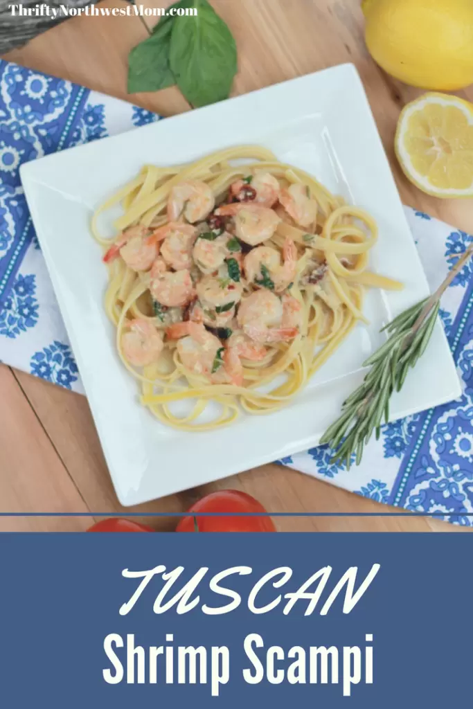 Tuscan Creamy Shrimp Scampi Recipe  – A Quick & Easy Flavorful Dish!