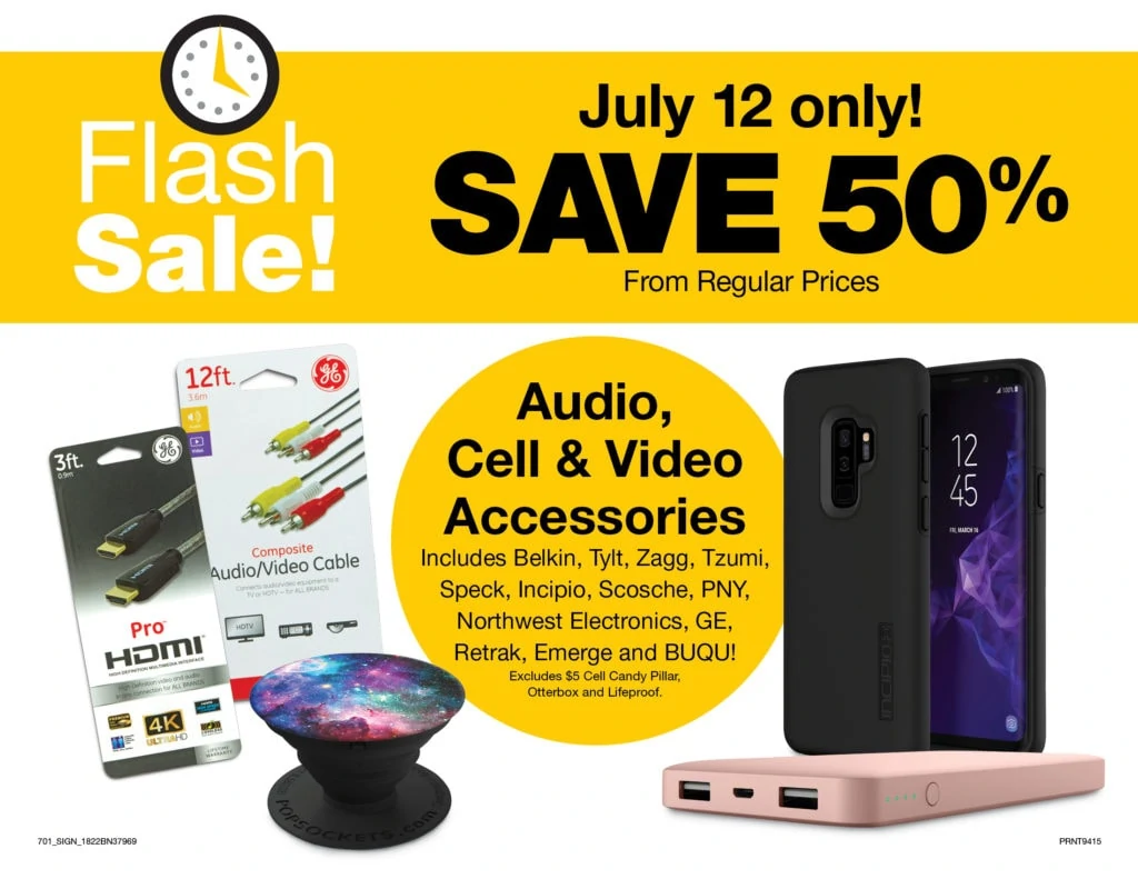 Fred Meyer Flash Sale – 50% Off Audio, Cell & Video Accessories Today Only!