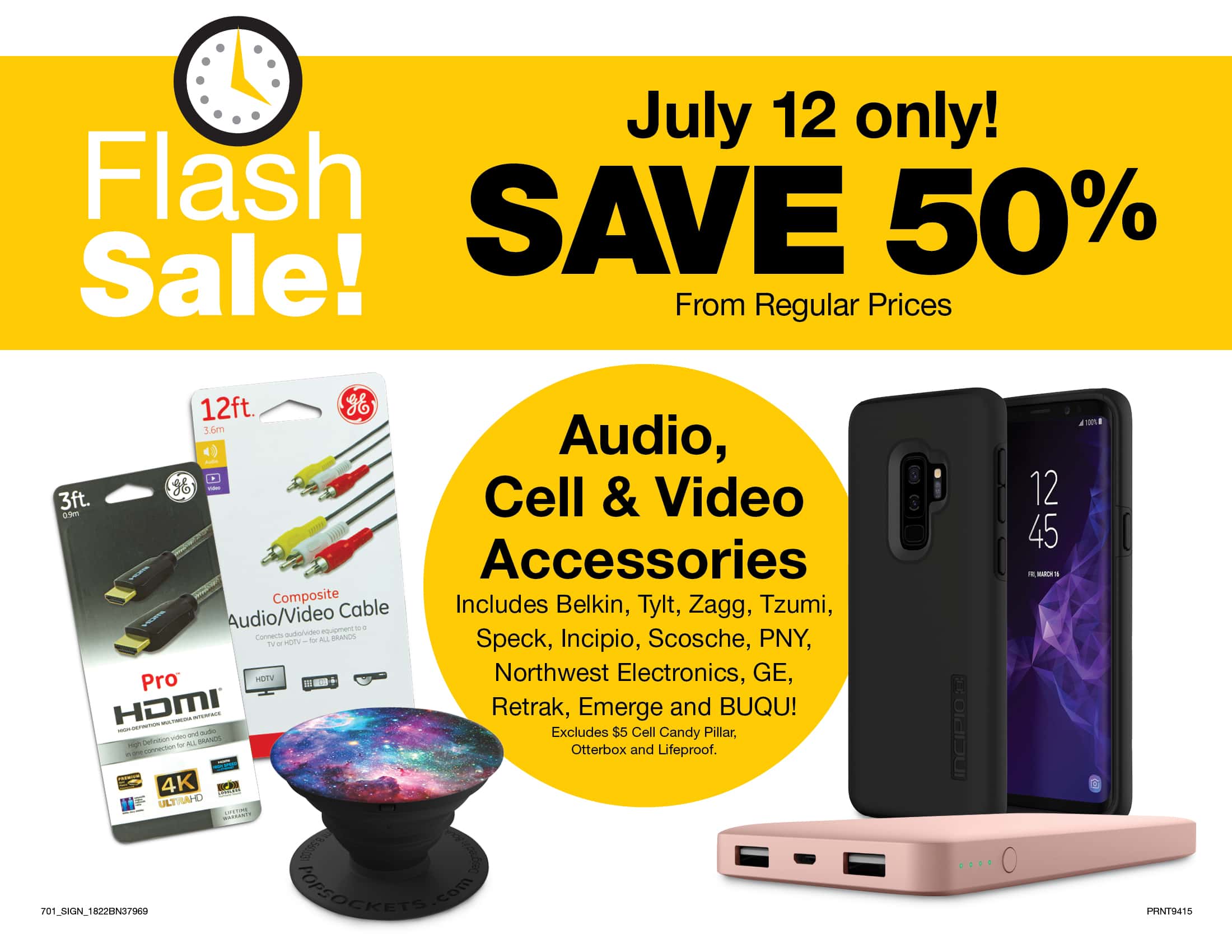 Fred Meyer Flash Sale - 50% off Audio, Video & Cell Accessories