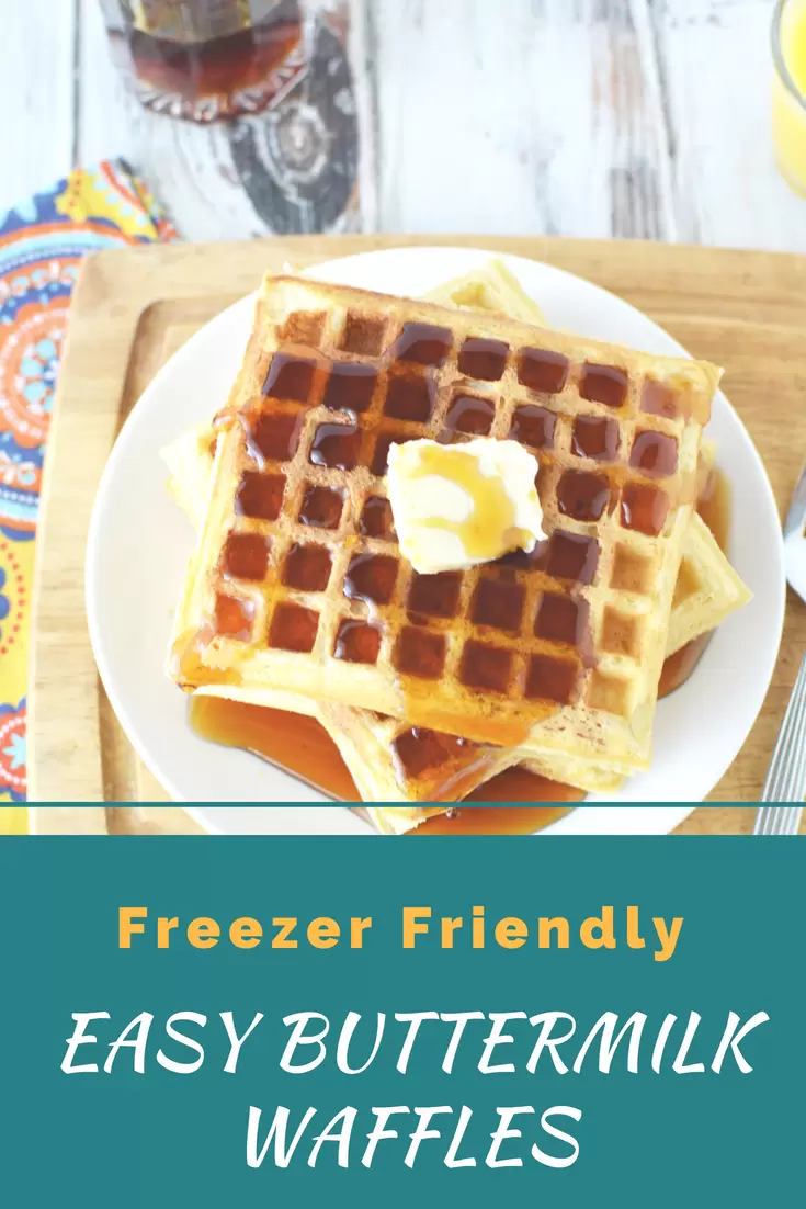 Easy Buttermilk Waffles that are Freezer Friendly & a Great Make Ahead Breakfast