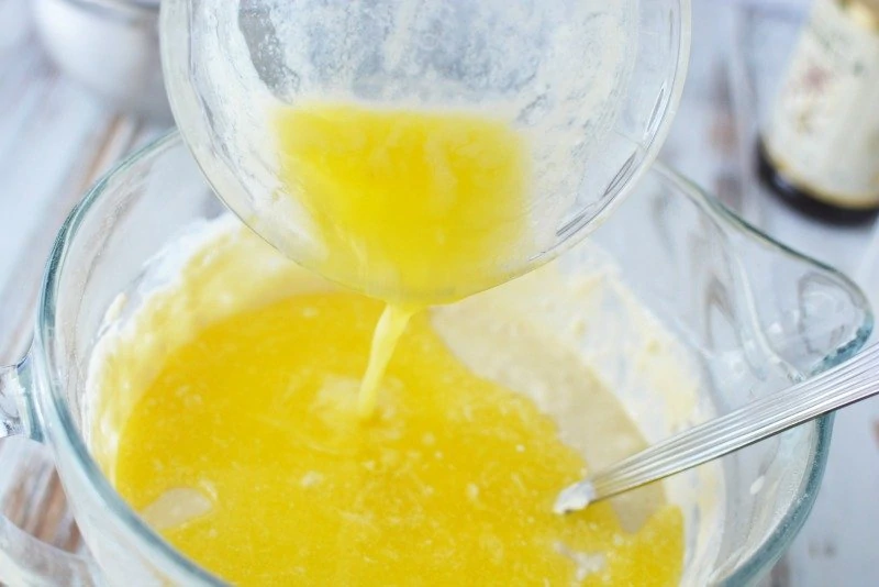 Melted butter for waffles