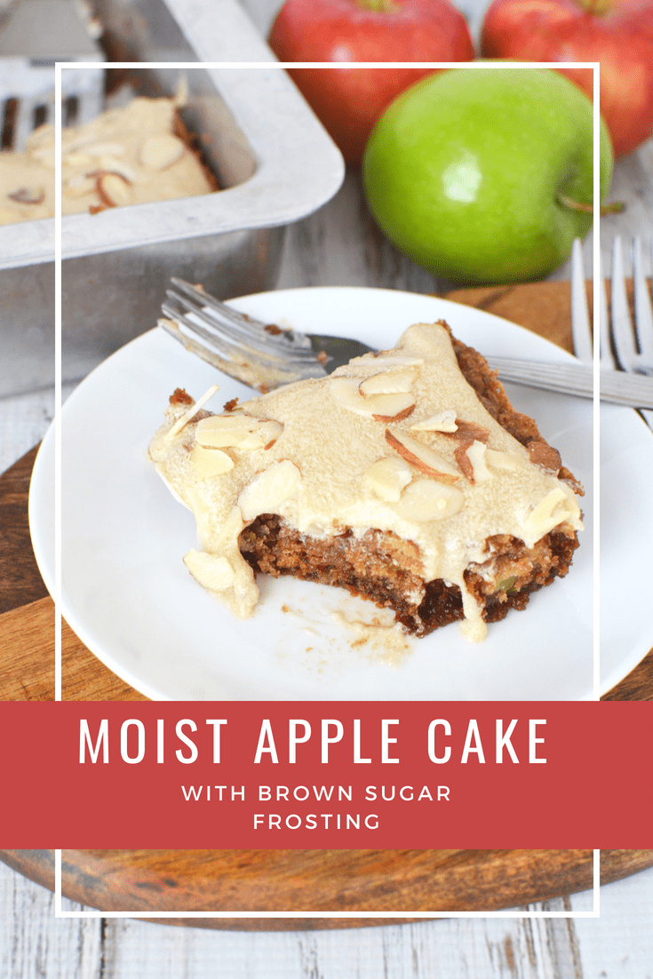 Moist Apple Cake with Brown Sugar Frosting