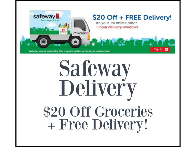 Safeway Delivery 20 off 75+ & FREE delivery (Pick Up Options Too