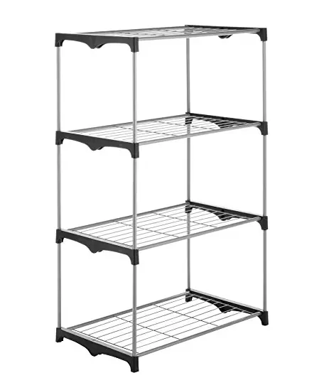 Whitmor 4 Tier Shelf Tower – Closet Storage Organizer