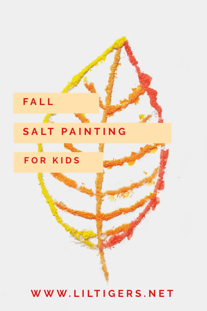 Salt Paint Leaves Craft