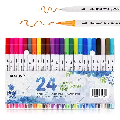 Marker Brush Pens 24 pk (Highly Rated)