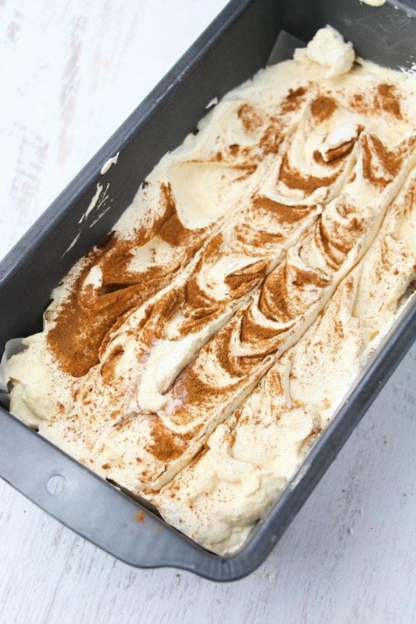 Pumpkin Pie Ice Cream ready to freeze