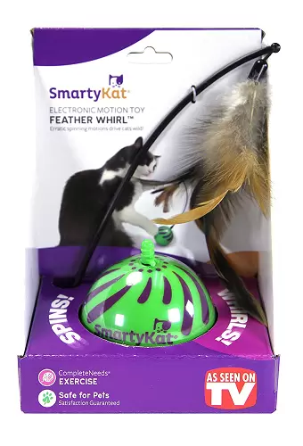 SmartyKat Feather Whirl Electronic Motion Cat Toy