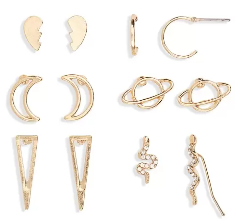 6-Pack Snake & Space Earrings $7.98 (Reg $16)