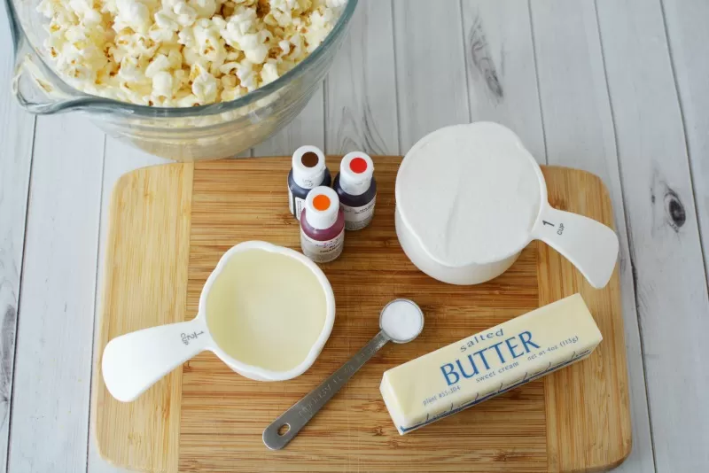 Ingredients for Candied Popcorn recipe