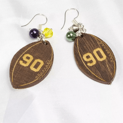 Personalized Football Earrings $7.99 With Free Shipping!