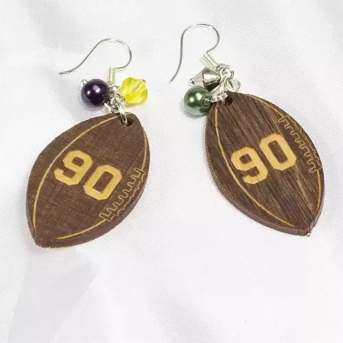 Personalized Football Earrings
