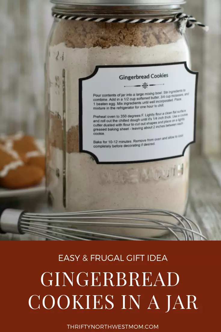 Easy & frugal gift idea of making Gingerbread Cookies in a Jar