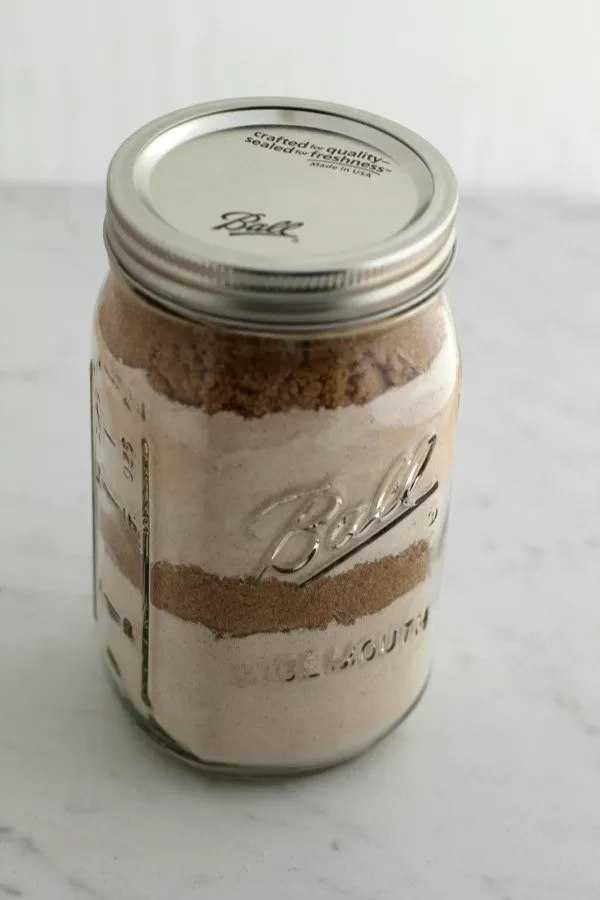 FInished Gingerbread Cookies in a Jar