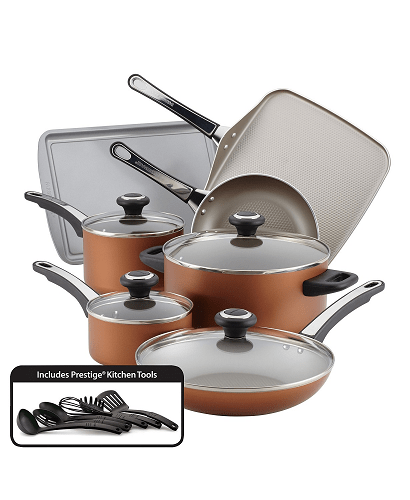 Farberware 17-Pc. Non-Stick Aluminum Cookware Set