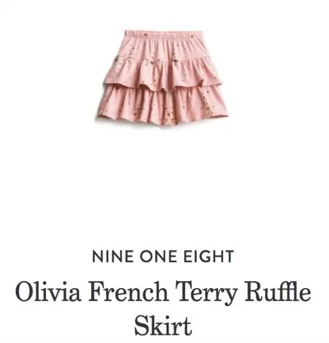 French Terry Ruffle Skirt