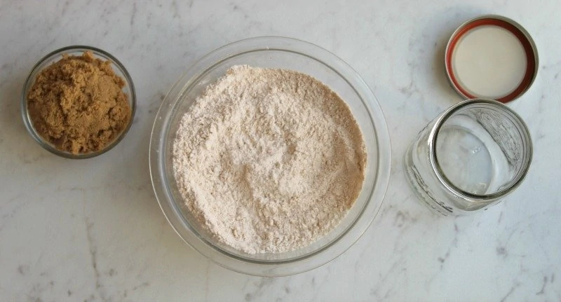 Ingredients for Gingerbread Cookies in a Jar