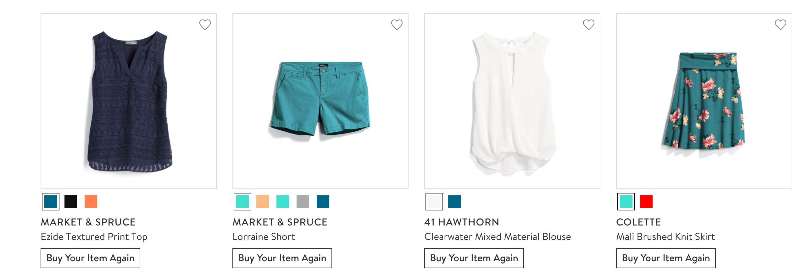 Stitch Fix items in different colors