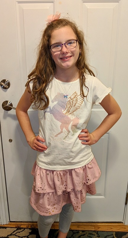 Stitch Fix Clothes for GIrls Pegasus Shirt & Pink Skirt