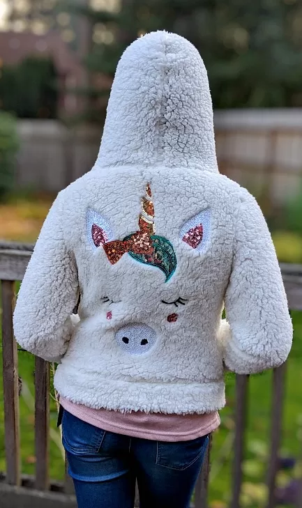 Stitch Fix Kids Fluffy Unicorn Zip Up