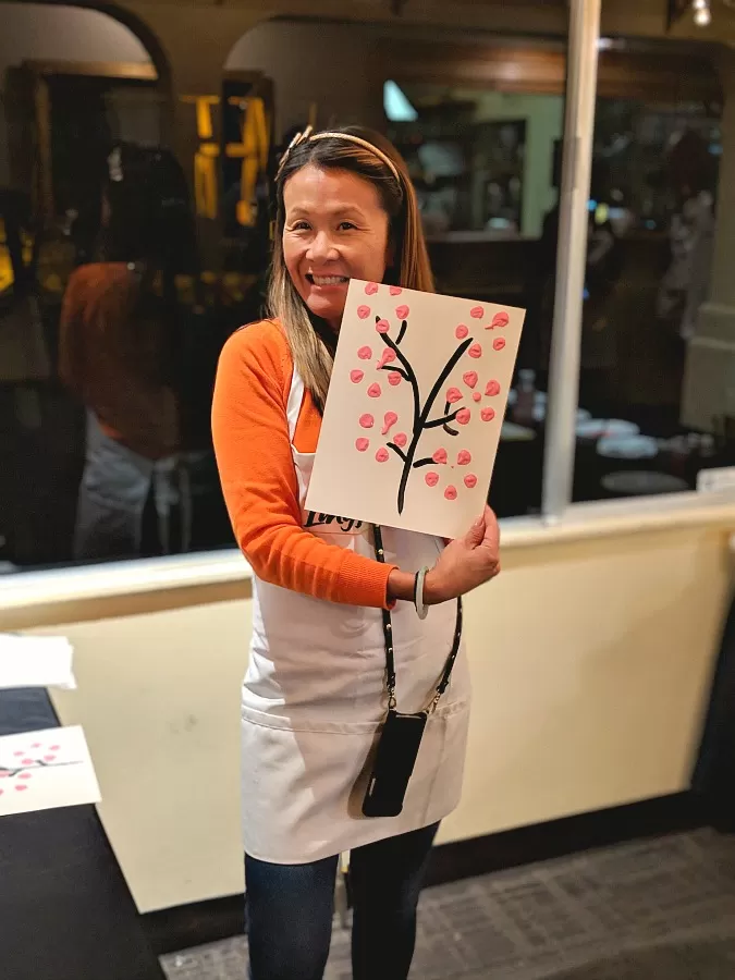 Cherry Blossom Painting with Chef Katie Chin