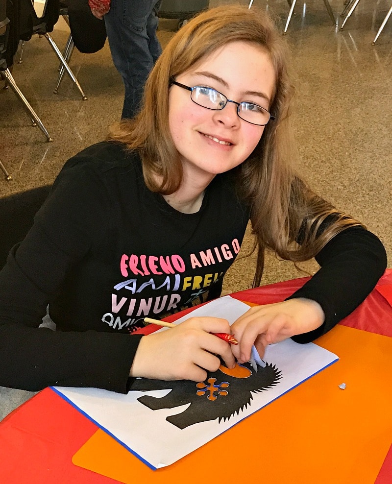 Doing Chinese Crafts at Spring Festival