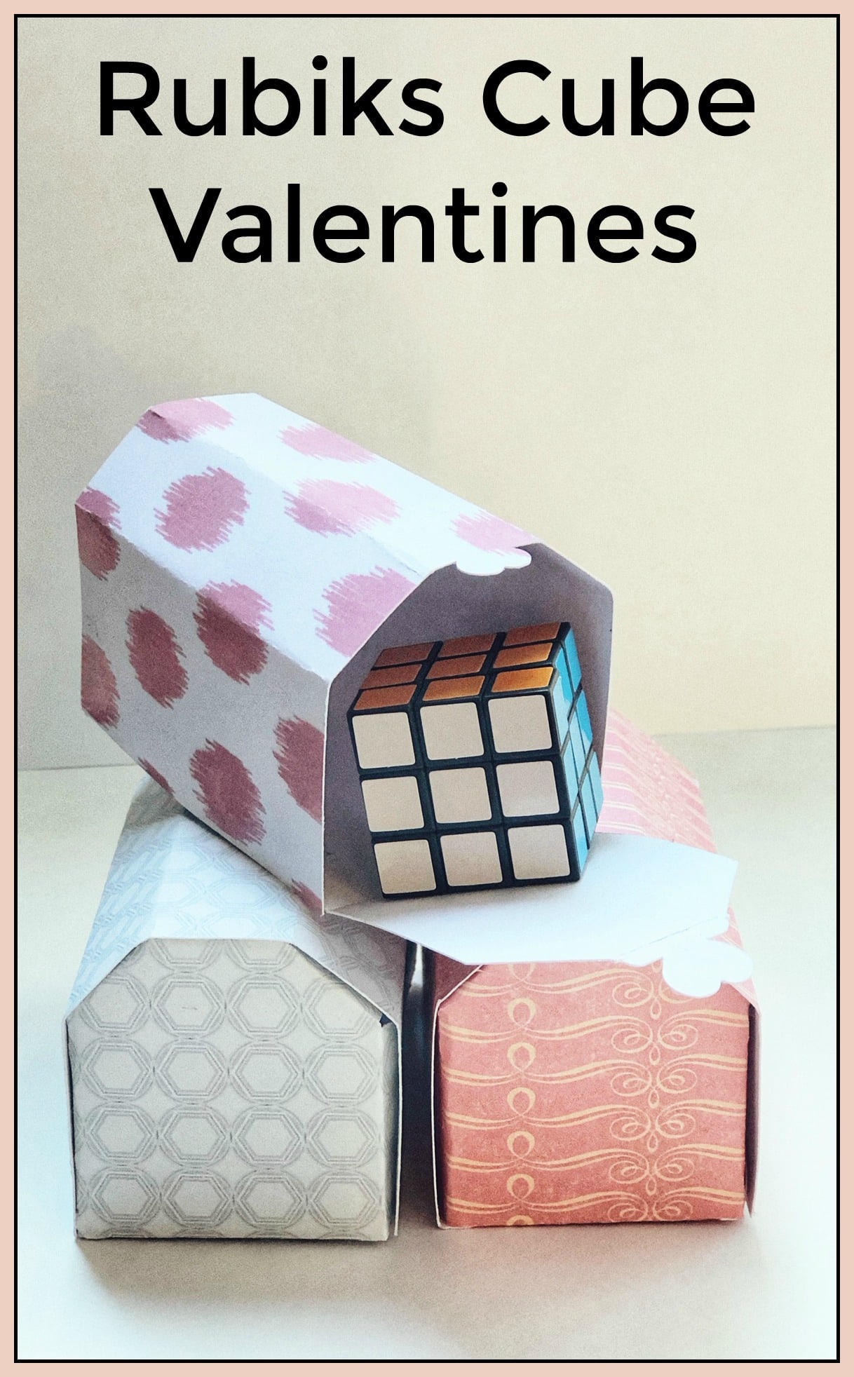 Rubiks Cubes for Class Valentines No Candy Alternative! Thrifty NW Mom