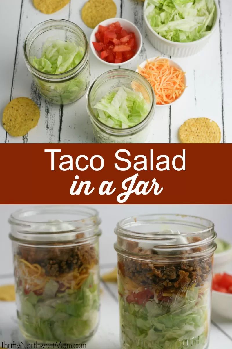 Healthy Taco Salad Recipe in a Mason Jar