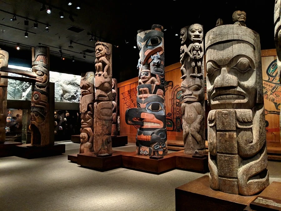 Totem Poles Exhibit at the Royal BC Museum