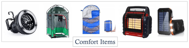 camping comfort items
