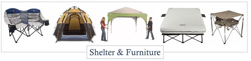 Camping Furniture & Shelter Items