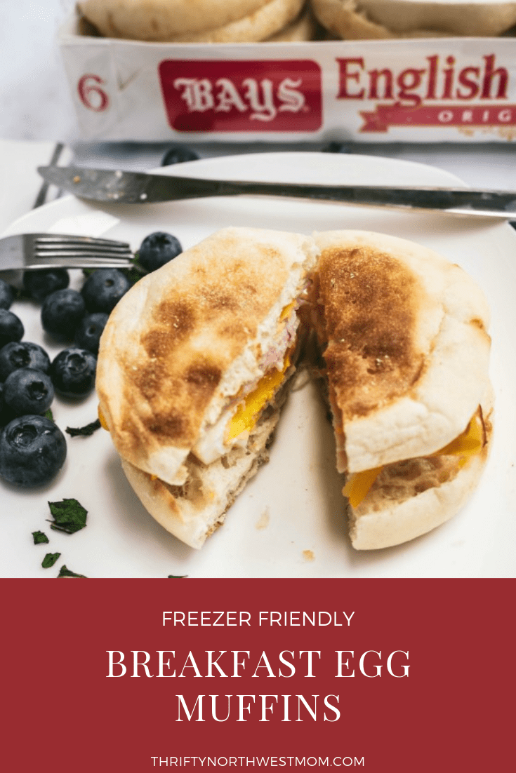 Freezer Friendly Breakfast Egg Muffin Sandwiches with Bay's English Muffins