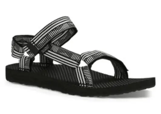 Teva original black white sandals