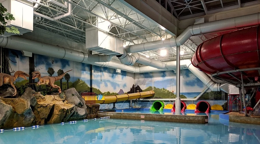 Waterslides at Raptor Reef