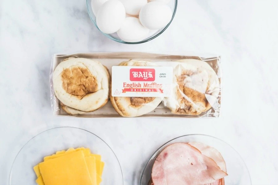 Ingredients for Breakfast Egg Sandwiches