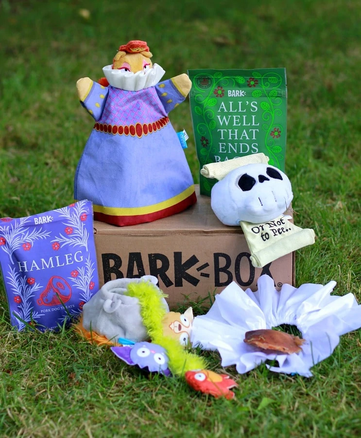BarkBox Shakespeare Themed Box