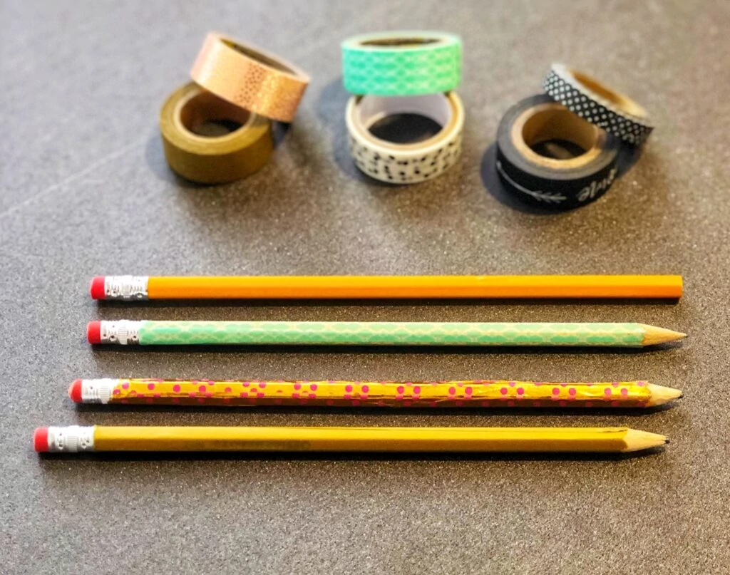 DIY Pencils with washi tape