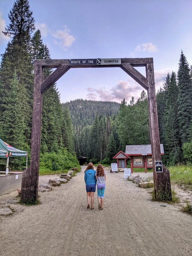 Route of the Hiawatha Bike Trail in Wallace Idaho