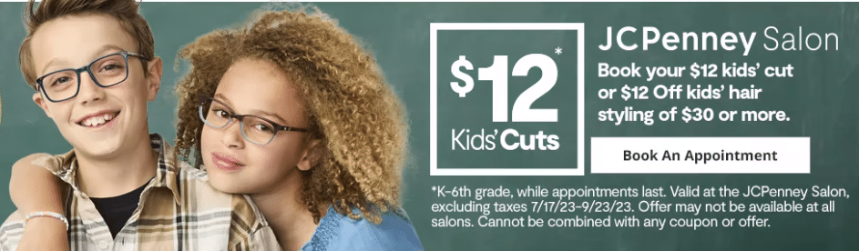 $12 Haircuts for Kids at JCPenney 