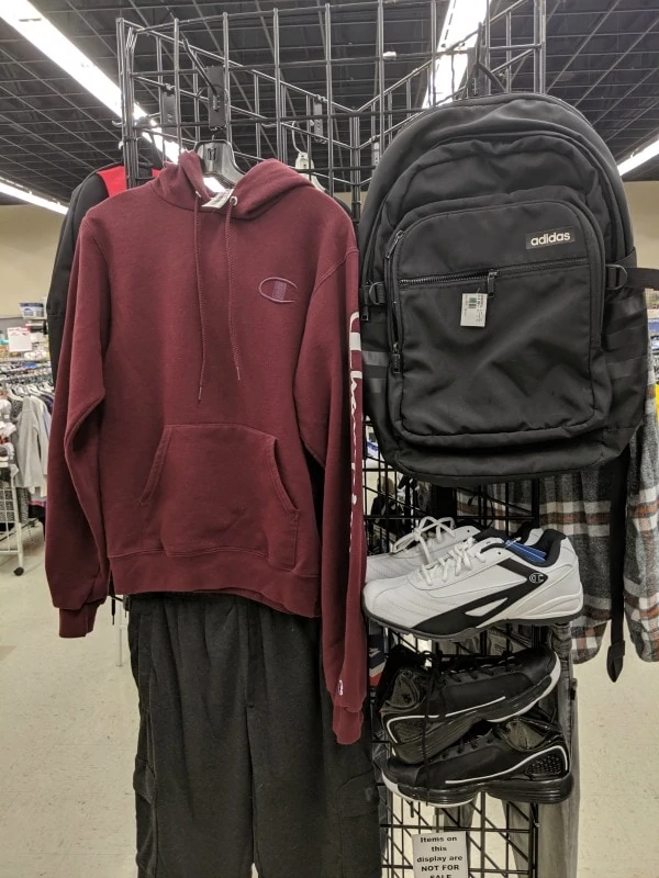 Sporty teen boys style at Goodwill