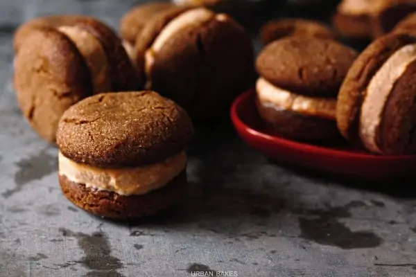 Ginger Snap Pumpkin Ice Cream Sandwiches