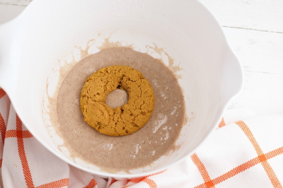 Pumpkin Donuts with Icing