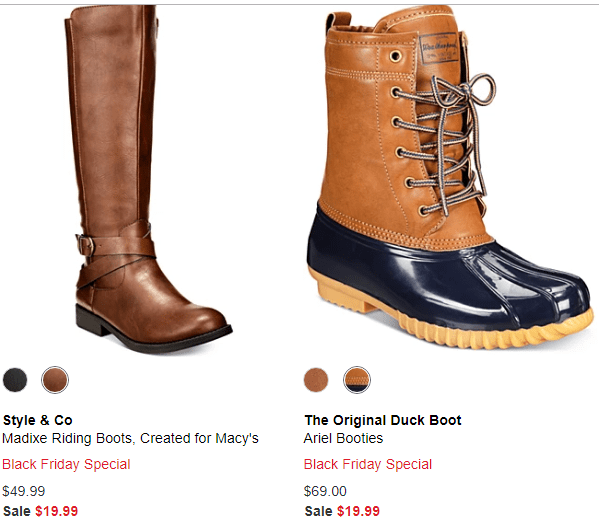 macy's black friday sale on womens boots