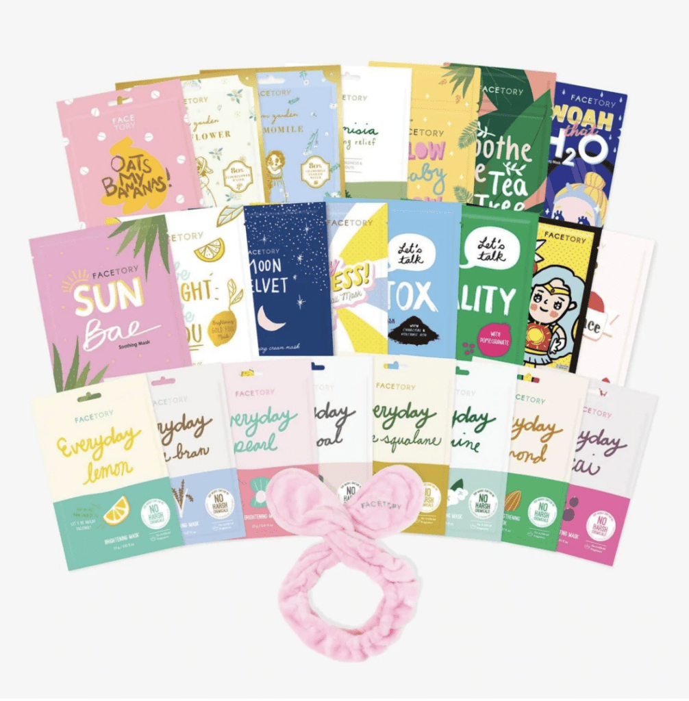 Facetory Reviews – 23 Facial Sheet Masks & Spa Hairband!  50% off!